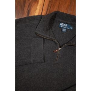 Polo Ralph Lauren‎ 1/4 Zip Sweater Mens Size XL Gray Long Sleeve Stretch Soft